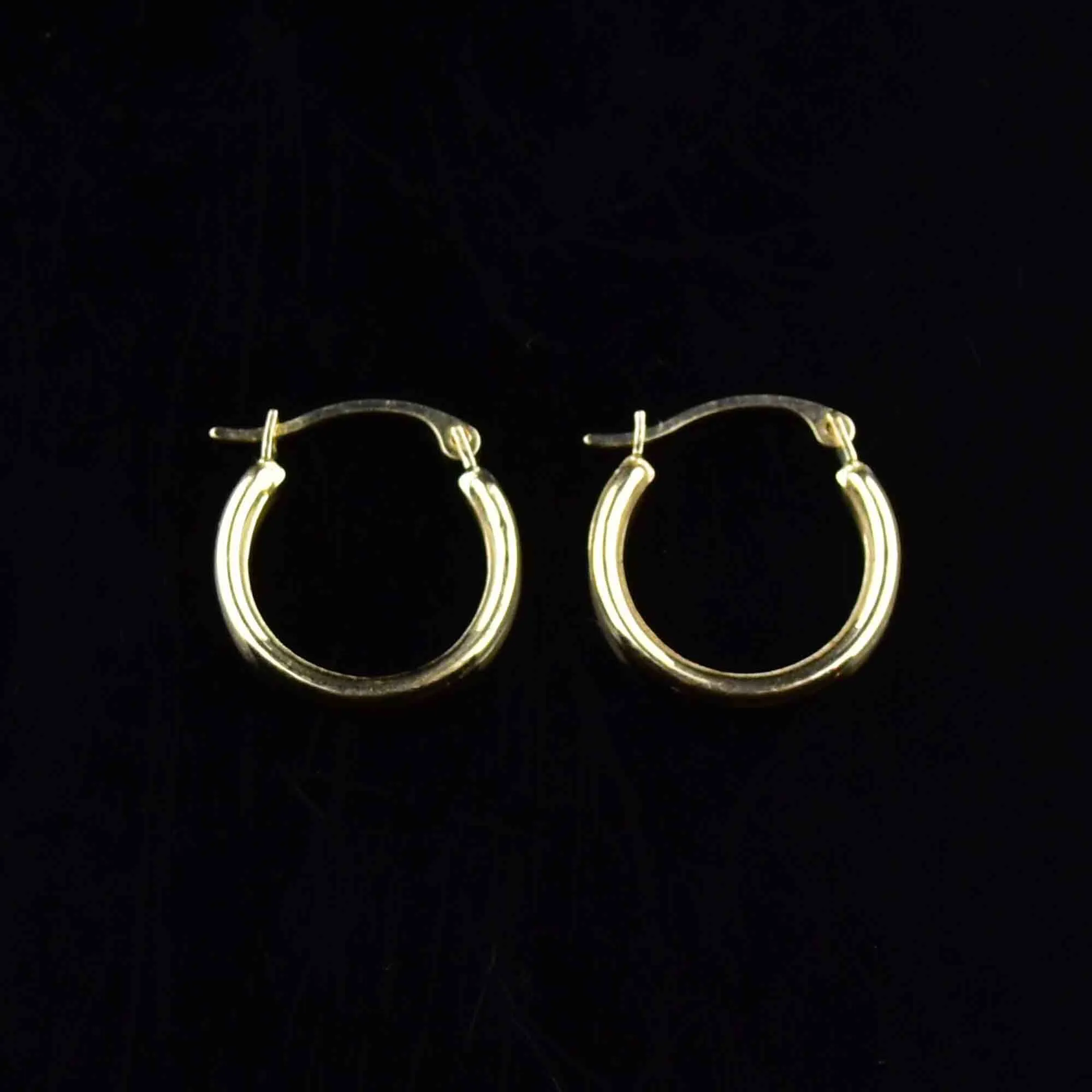 10K Solid Gold Huggie Style Hoop Earrings