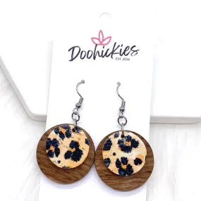 1.25 Dainty Wild Side Ella Earrings - Peach Leopard