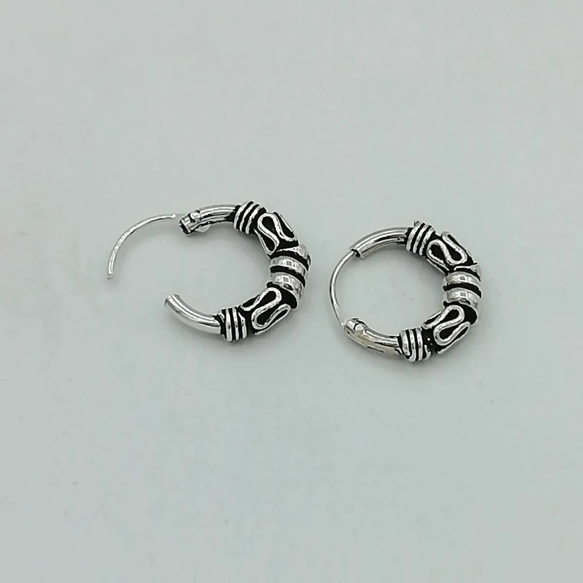 12mm Ethnic Bali hoops | Tribal hoop earrings | Ear piercings | Minimalist hoops | E38