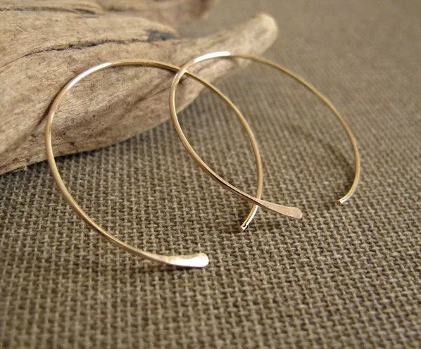 14K Gold Filled Open Hoop Earrings