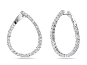 14K J Lab Grown Diamond Hoop Earrings