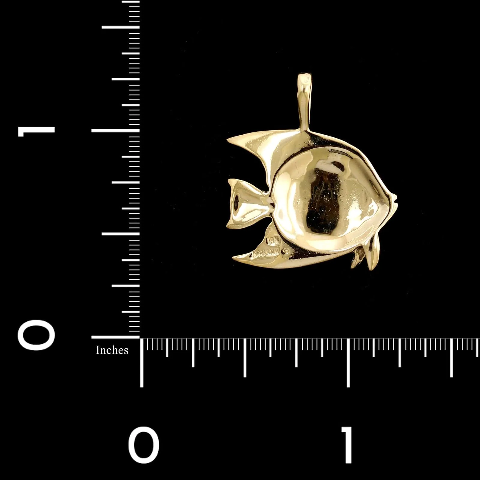 14K Yellow Gold Estate Fish Charm