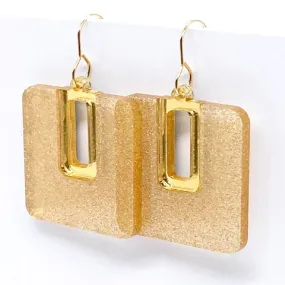 1.5 Shimmer Bellas - Everyday Gold Shimmer Earrings