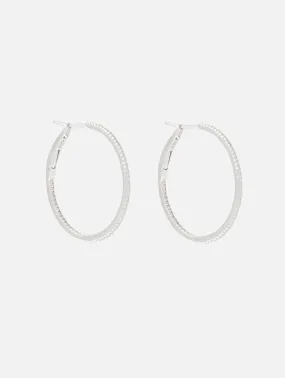 1" Pave Diamond Hoops