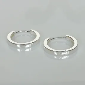 20 mm silver hoops | Flat hoops | Silver jewelry | Silver ear hoops | Chunky hoops |  E215