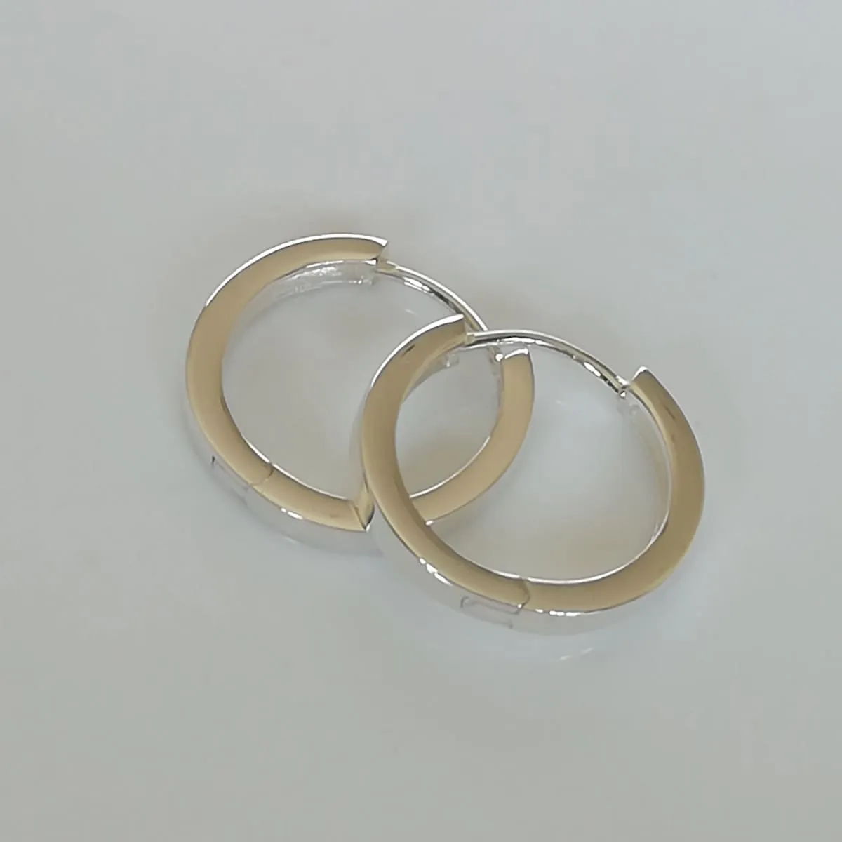 20 mm silver hoops | Flat hoops | Silver jewelry | Silver ear hoops | Chunky hoops |  E215