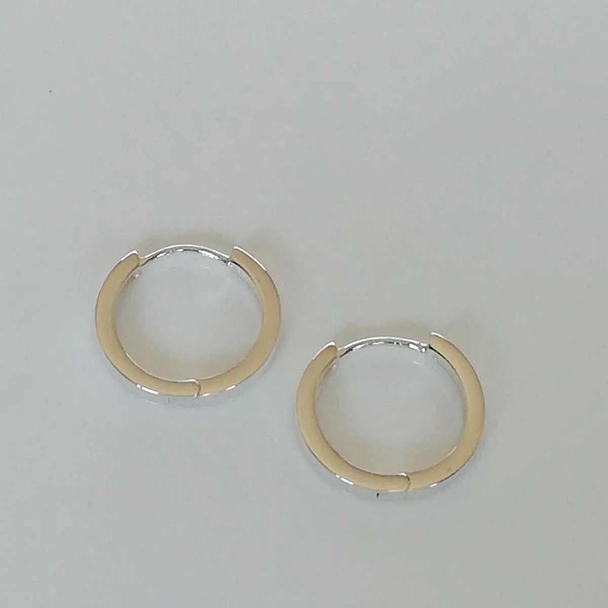 20 mm silver hoops | Flat hoops | Silver jewelry | Silver ear hoops | Chunky hoops |  E215