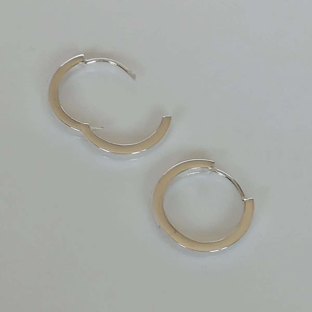 20 mm silver hoops | Flat hoops | Silver jewelry | Silver ear hoops | Chunky hoops |  E215