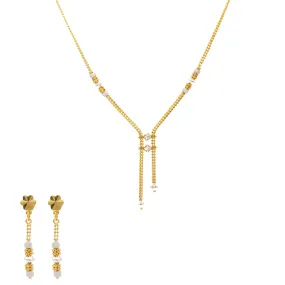 22K Yellow & White Gold Juliette Jewelry Set