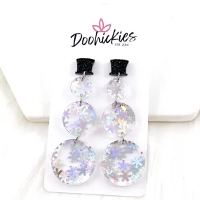 2.75 Snowman Dangle Earrings