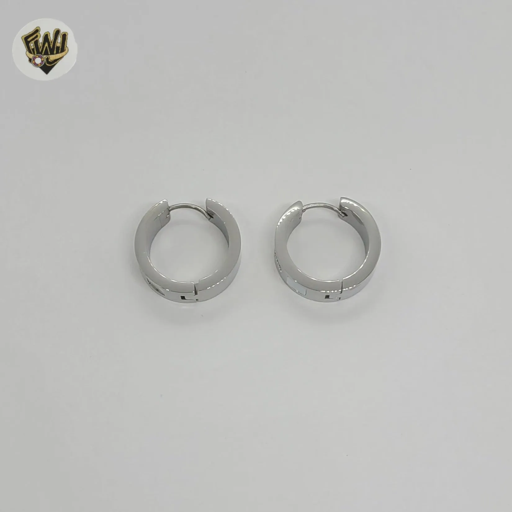 (4-2234) Stainless Steel - Zircon Hoops.