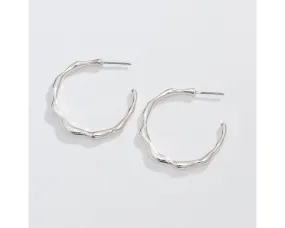 Abstract Drip Open Hoop Earrings