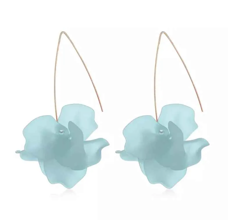 AC Air Bloom Drop Earrings Light Blue