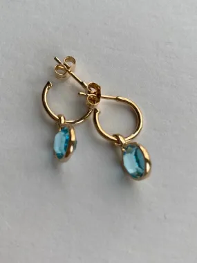 Aqua Swarovski Earrings | Annabel