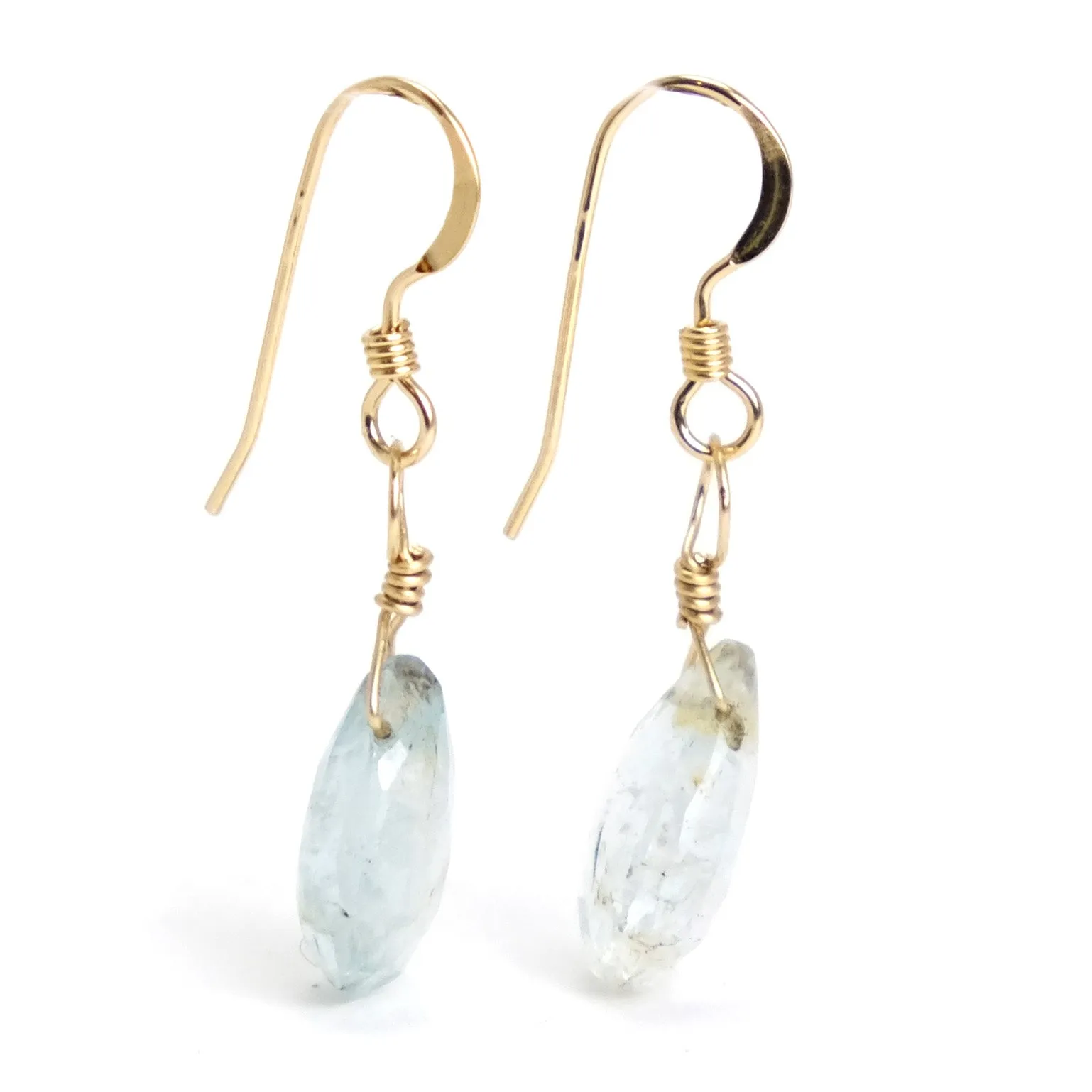 Aquamarine Earrings with Gold Filled Earwires