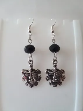 AVBeads Jewelry Charm Earrings Dangle Silver Hook Beaded Black Greenman