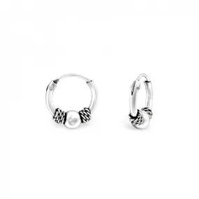 Bali Ball Hoop Earrings