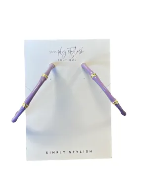 Bamboo Hoops - Lavender