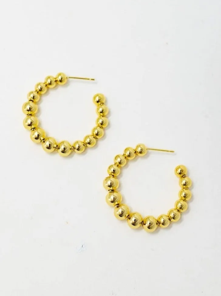 Beaded Hoop Earrings