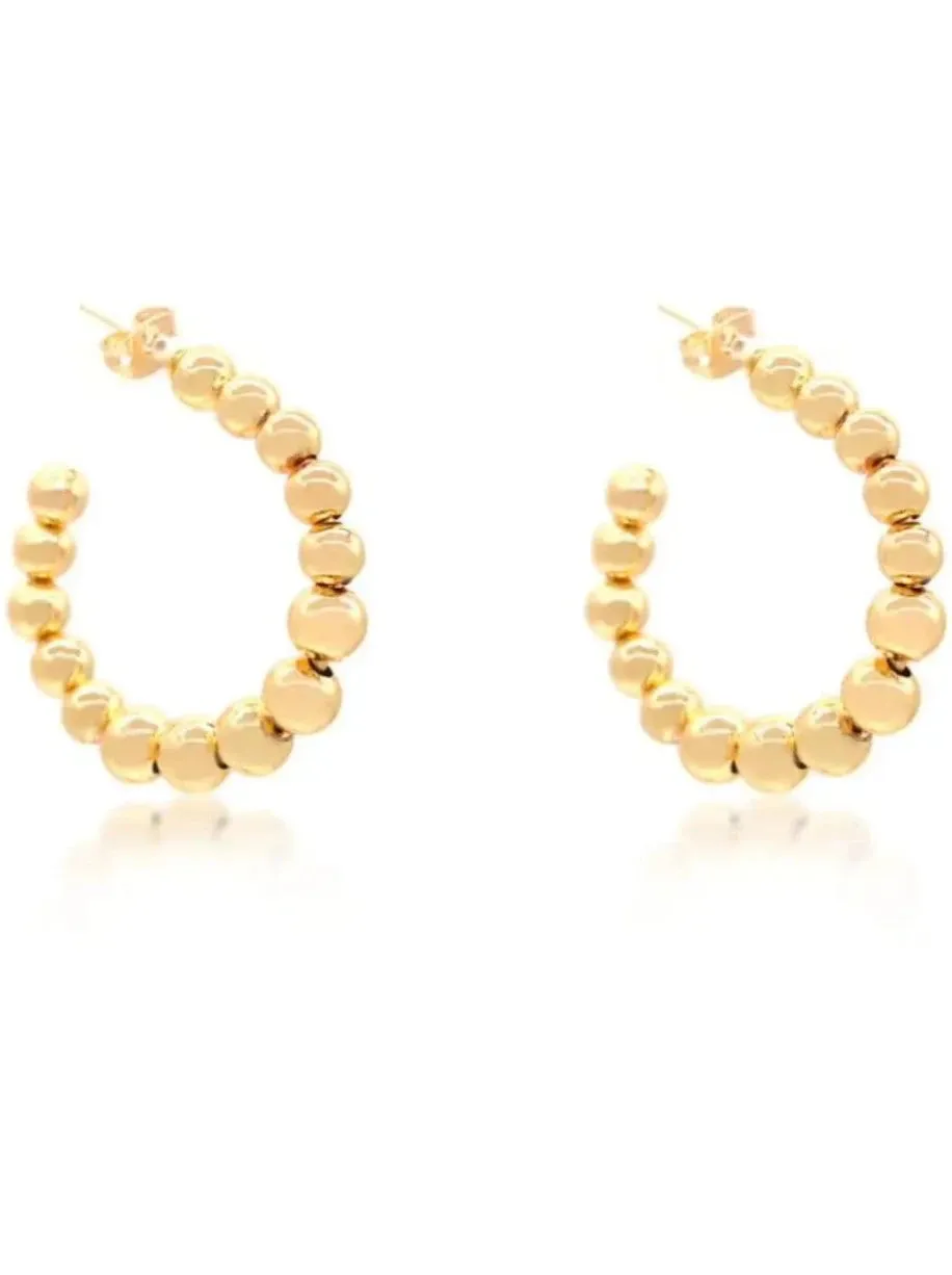 Beaded Hoop Earrings