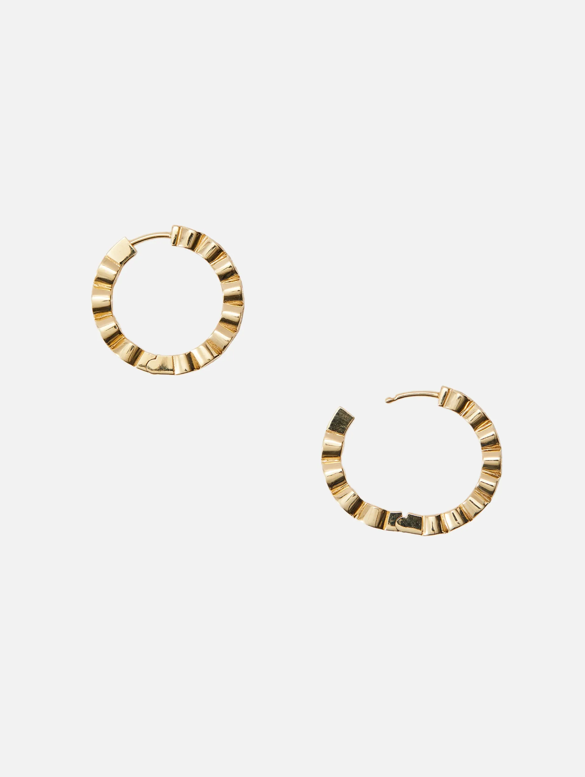 Bezel Diamond Hoops