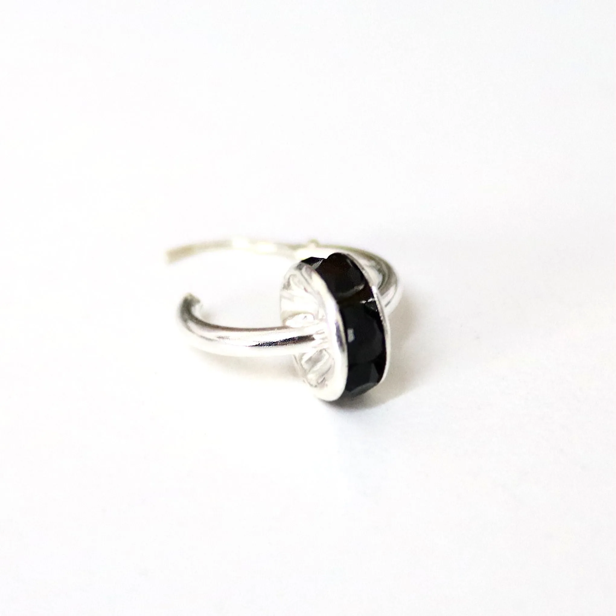 Black Onyx Earring for men - Sterling Silver Drop Dangle Onyx stone Charm