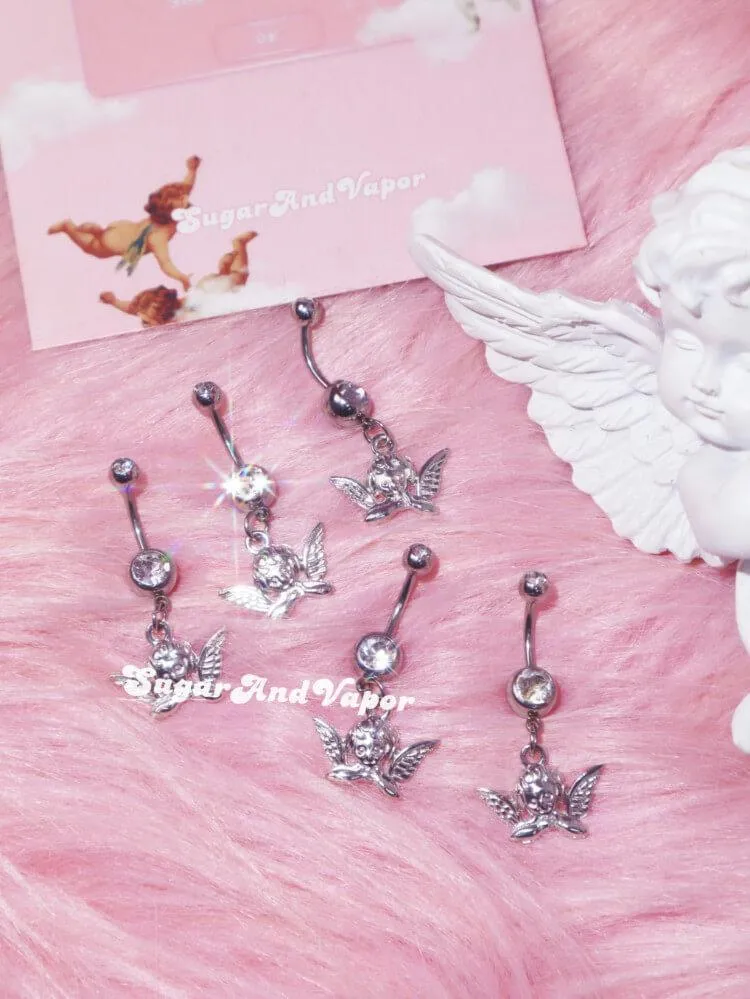 Bling Cherub Angels Belly Ring