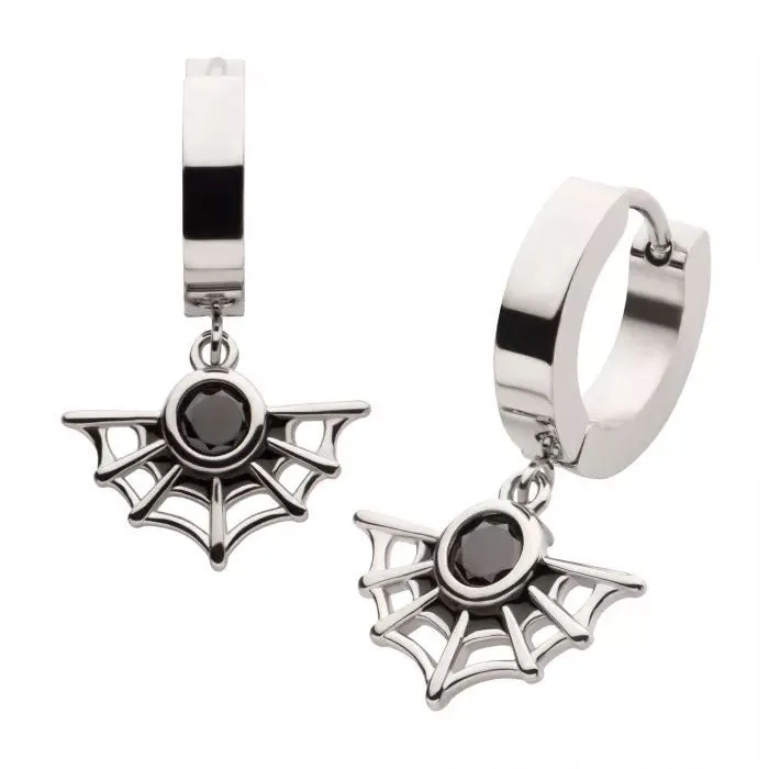 Body Vibe | Dangle Spiderweb Huggie Earrings