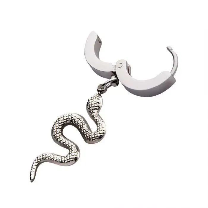 Body Vibe | Snake Dangle Huggie Earrings