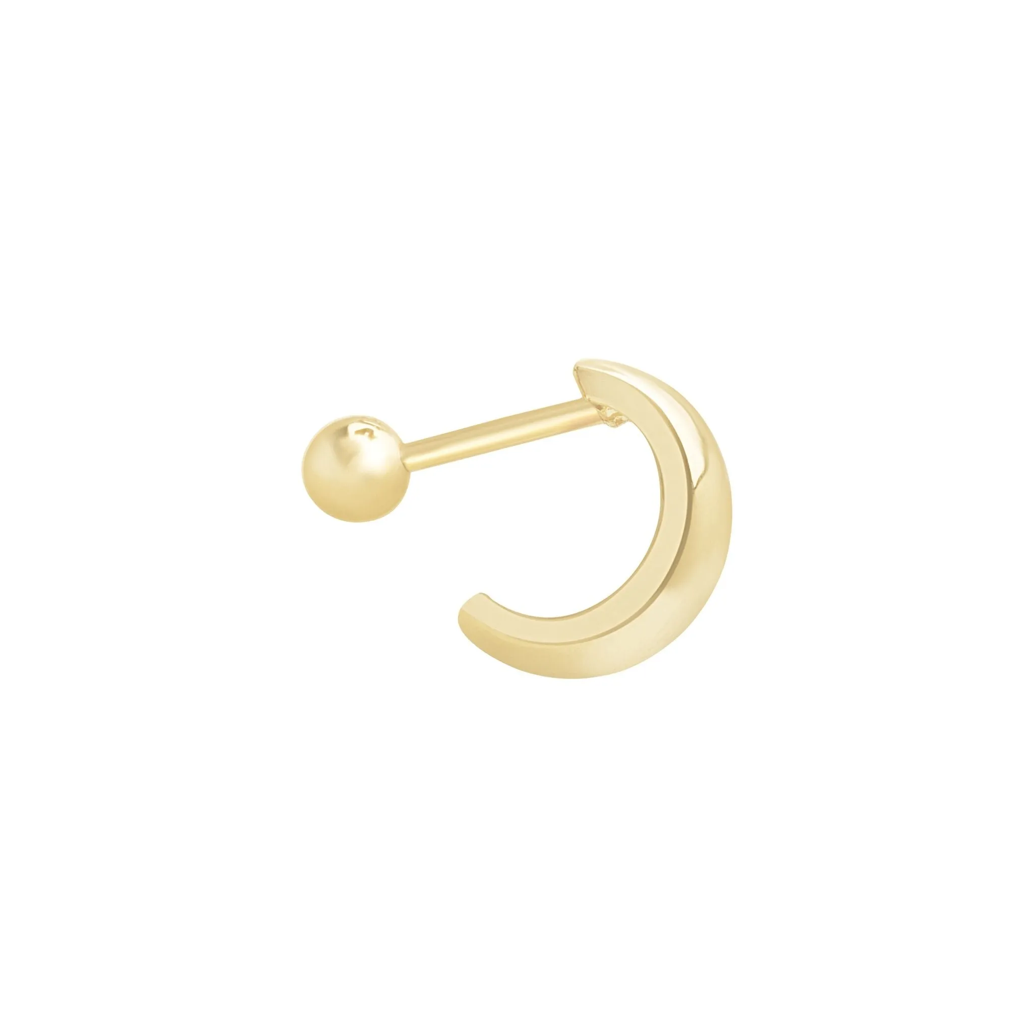 Bubble Hoop Illusion Ear Cuff Earring in Yellow Gold