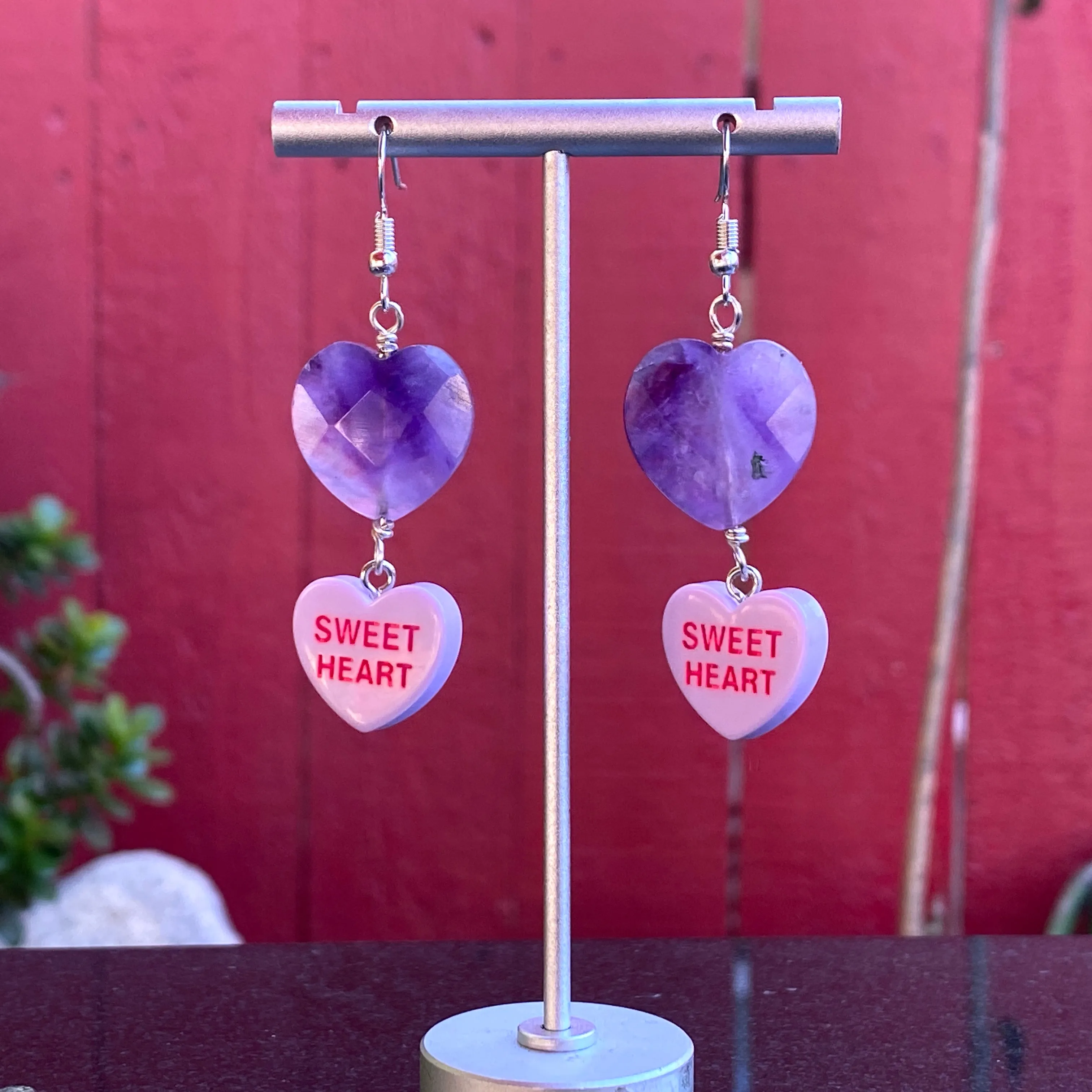 Candy Heart Dangle Earrings