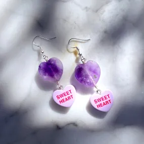 Candy Heart Dangle Earrings