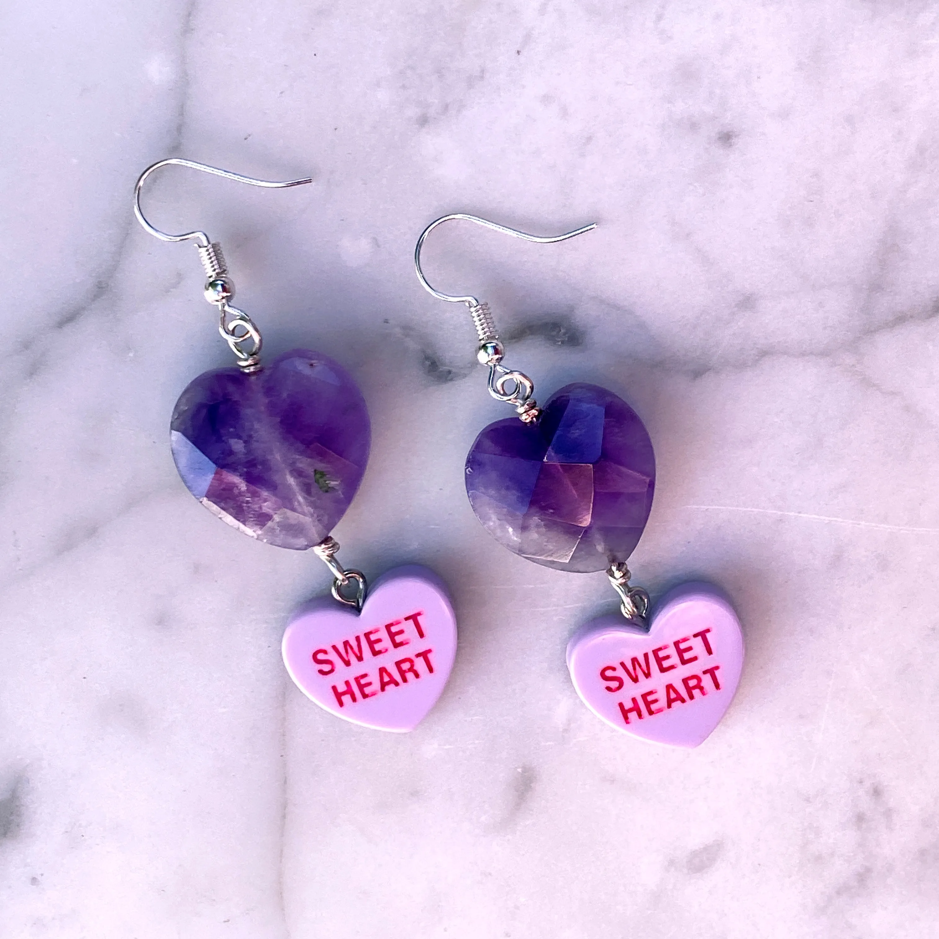 Candy Heart Dangle Earrings