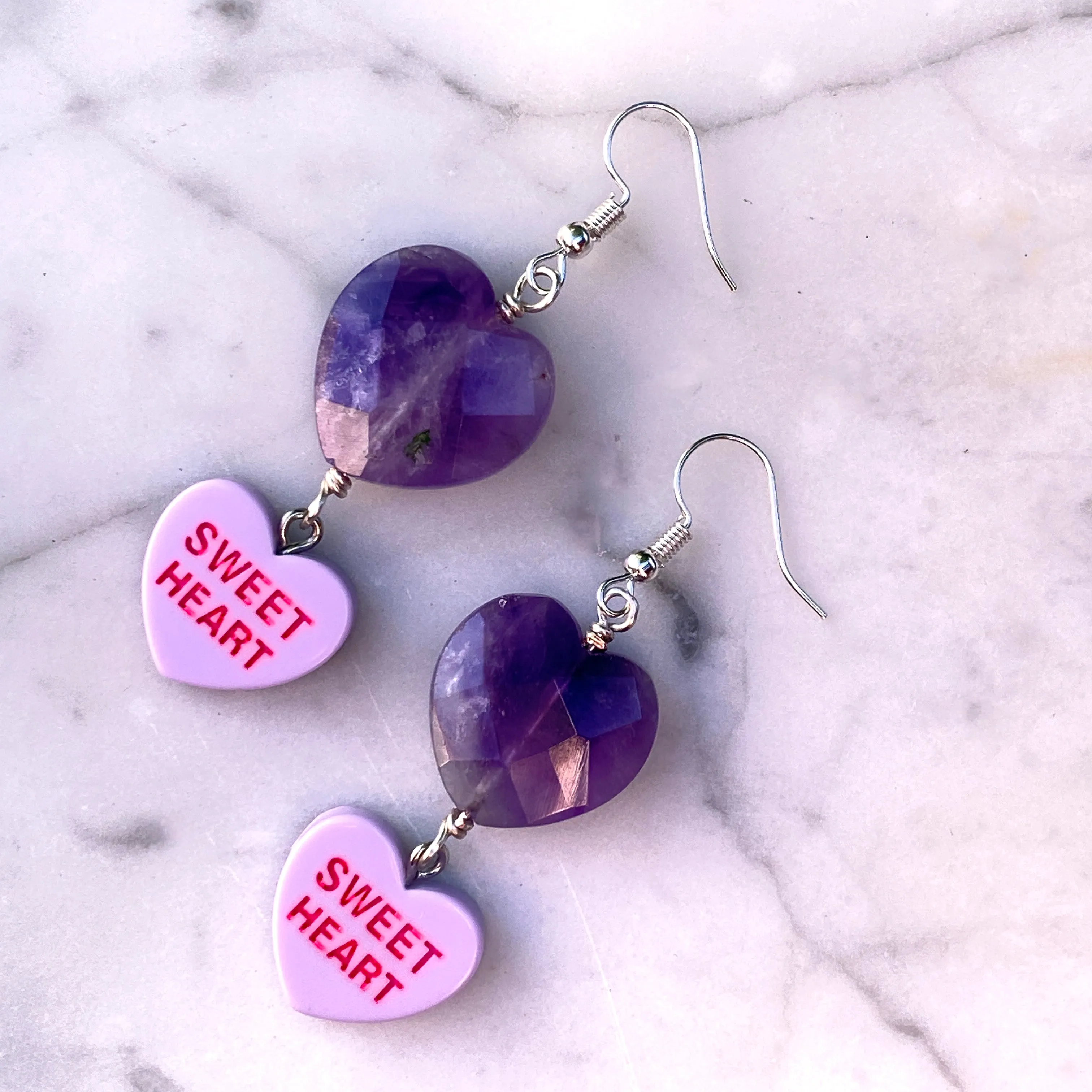 Candy Heart Dangle Earrings