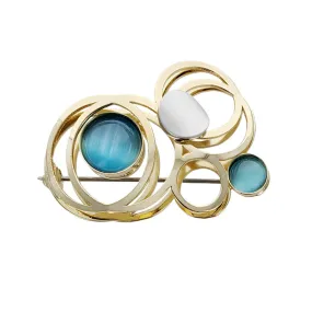 Christophe Poly Golden Hugging Hoops Brooch