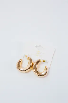 Chunky Open Hoops, Gold