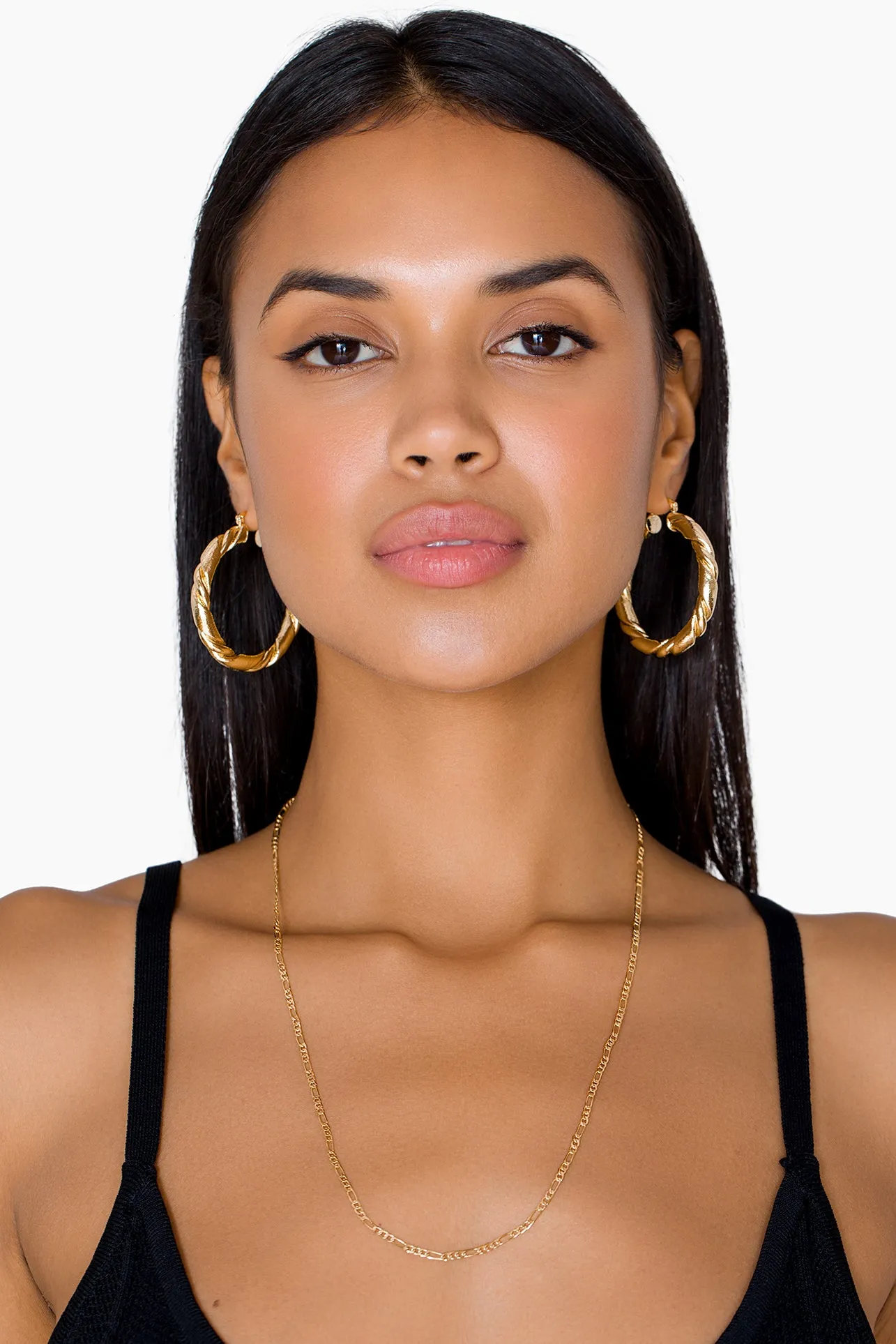 Chunky Twist Textured Hoops