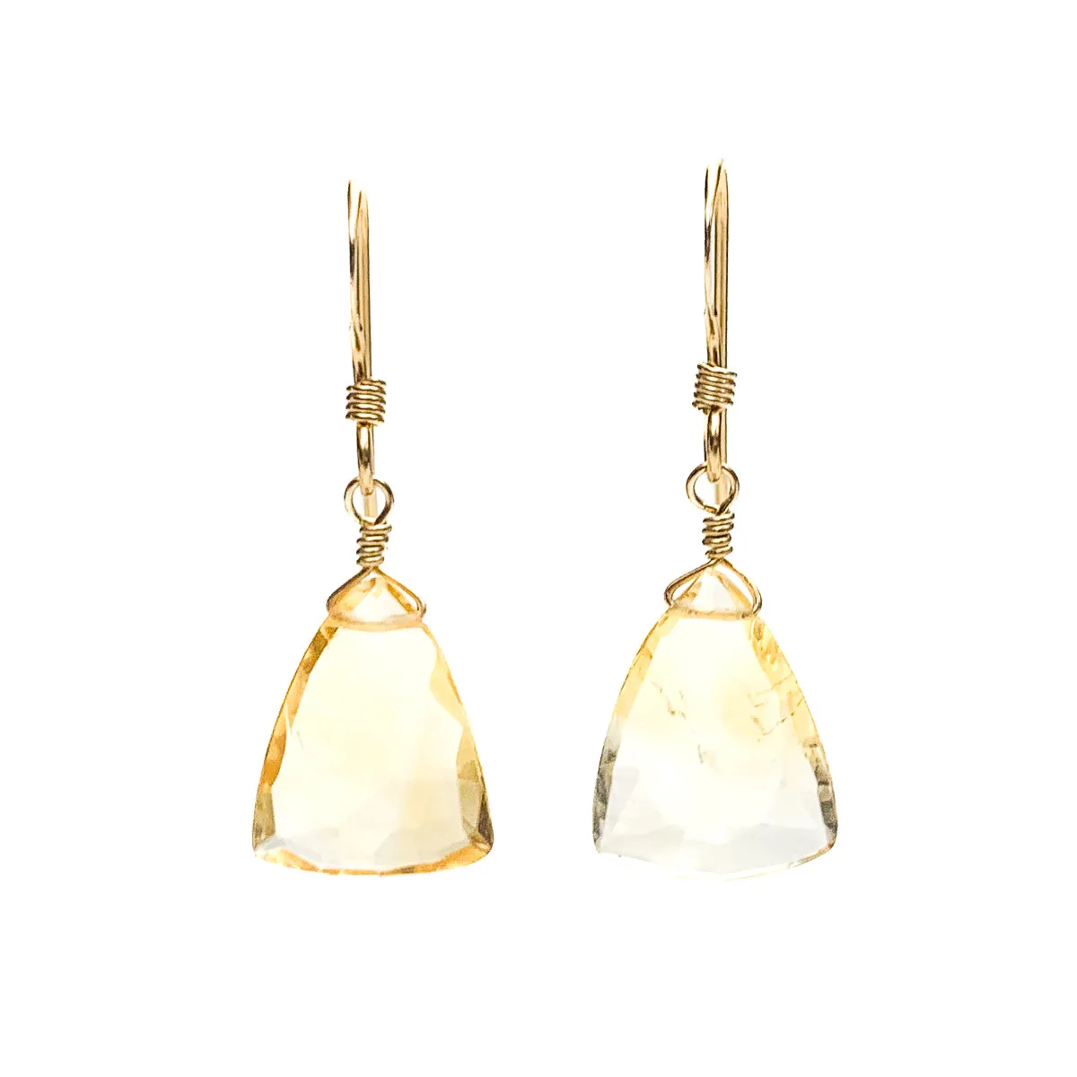 Citrine Earrings With Gold Filled French Earwires