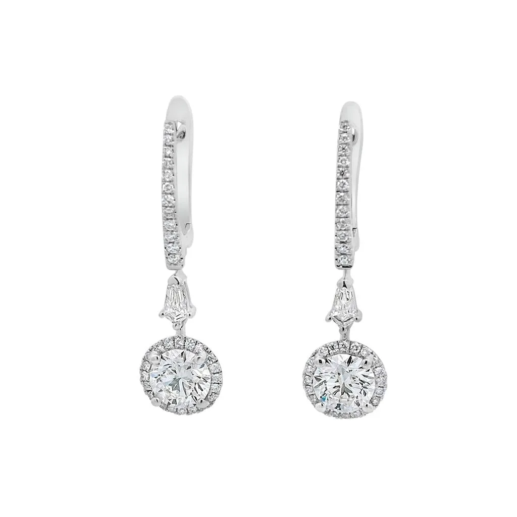 Clara by Martin Binder Diamond Halo Dangle Earrings (2.64 ct. tw.)