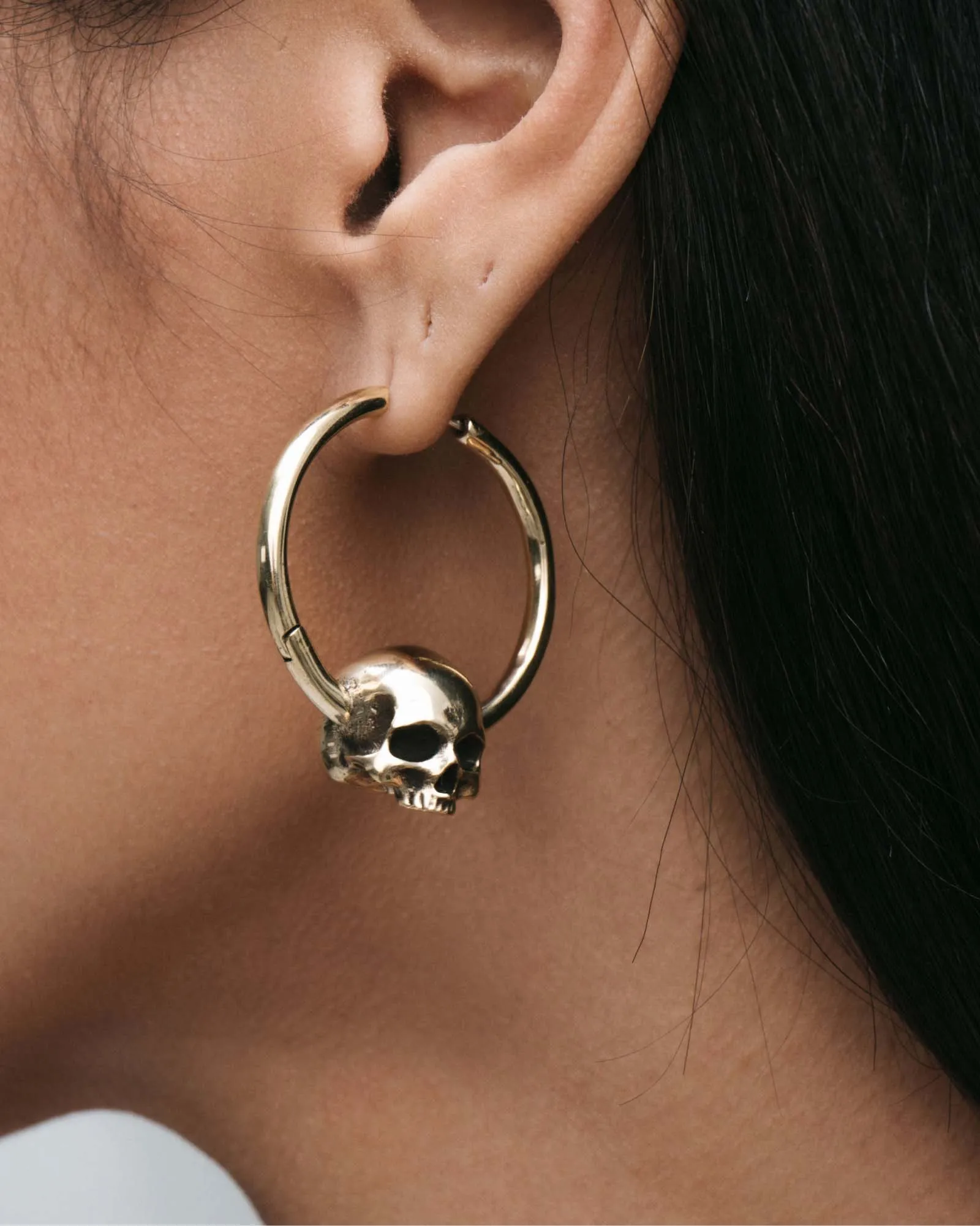 Cranium Hoop Earrings