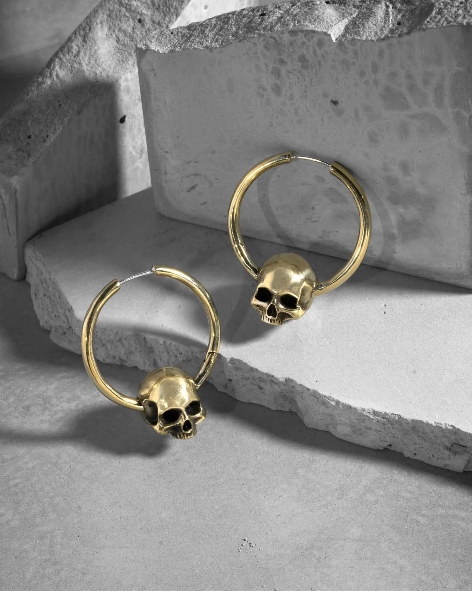 Cranium Hoop Earrings