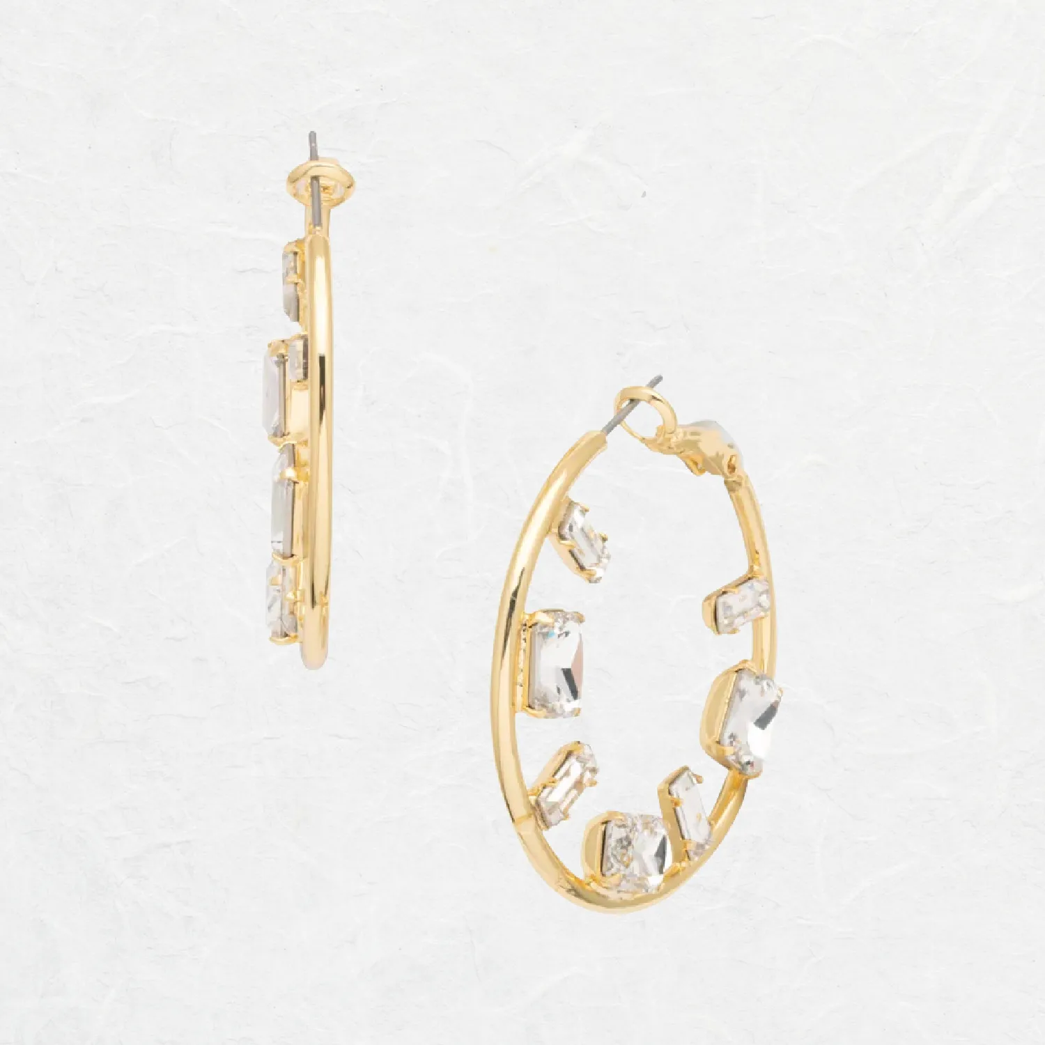 Crystal Elizabeth Hoop Earrings