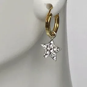 CZ Star Necklace, Celestial Jewelry, Cartilage Hoops, Gold Star Charm, Open Hoop Earrings, Tiny Crystal Charms, G10