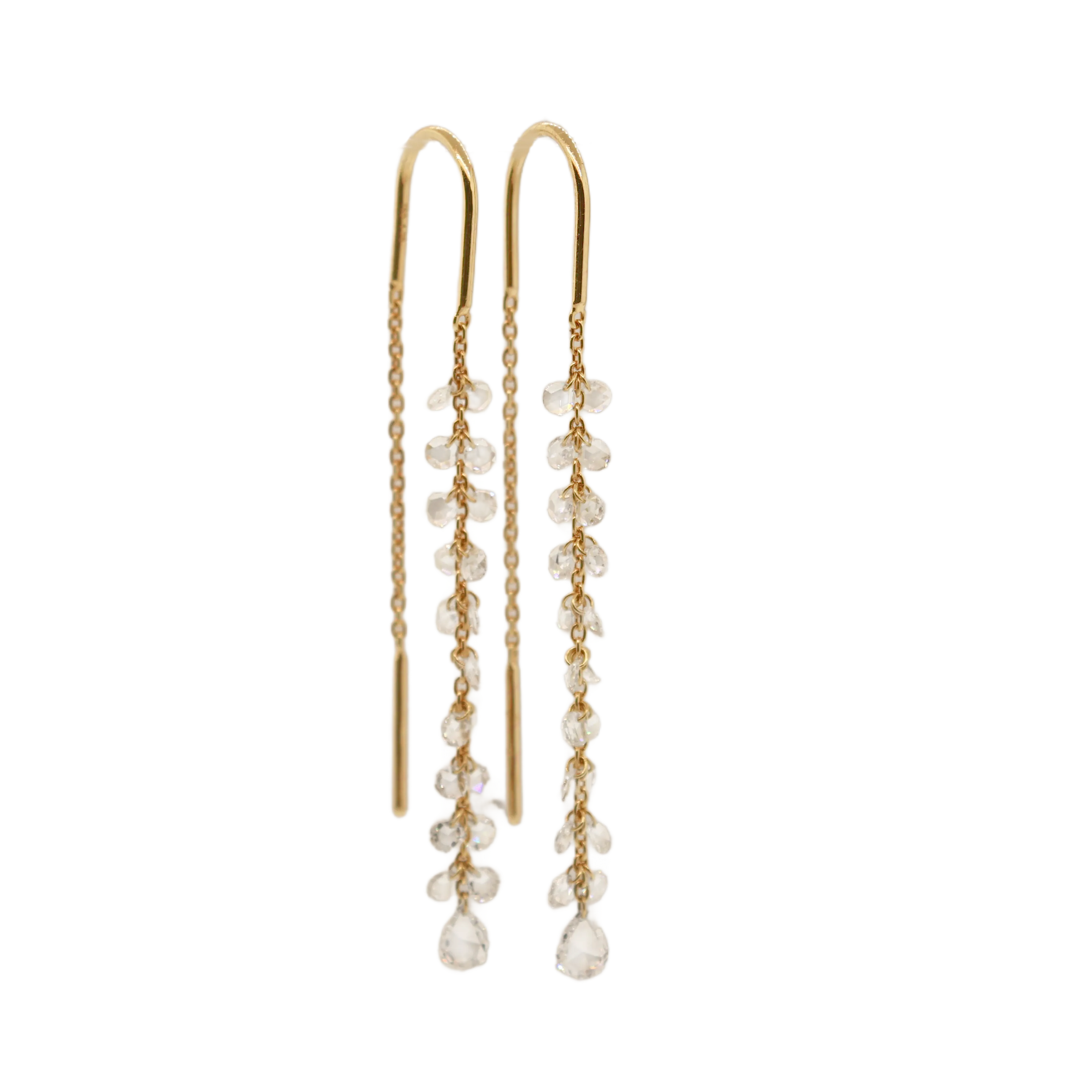 Dangle Drilled Diamond Earrings