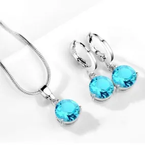 Drops of Jupiter Aqua Sky Blue Gem Set