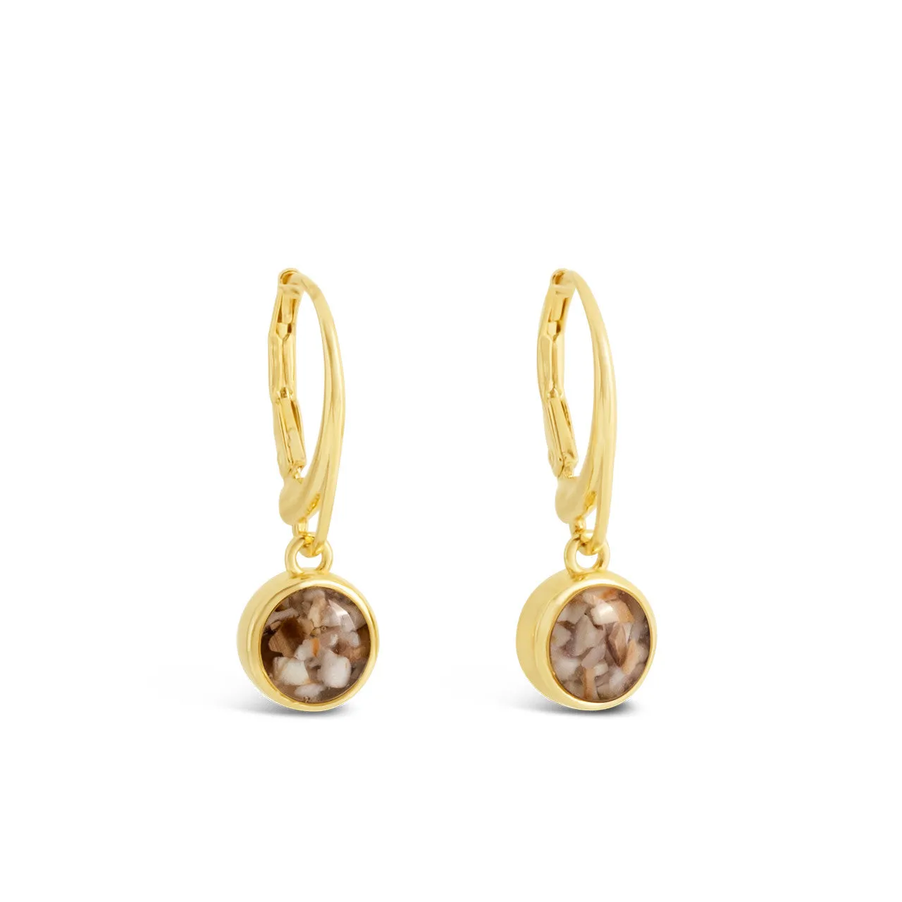 Dune Jewelry Sand Jewel Leverback Earrings - Round