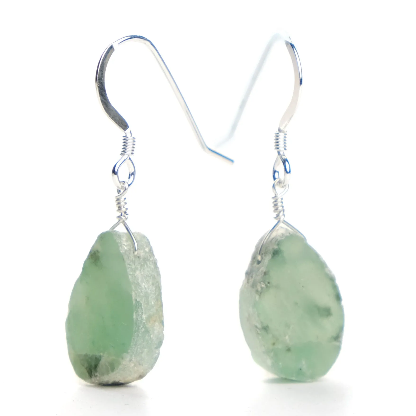 Emerald Earrings with Sterling Silver French Earwires