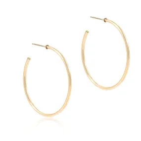 ENewton 2mm 1.75" Gold Post Hoop Smooth Earrings