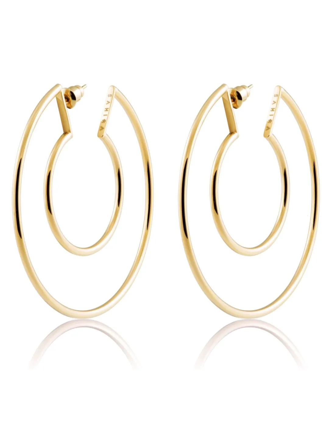 Faye Cutout Hoops, Gold