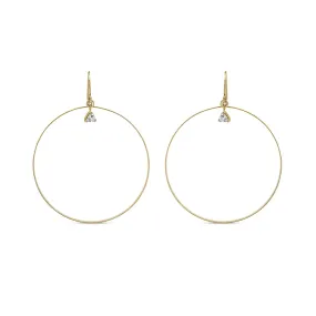 Gold Filled  - Charm Hoop Earrings